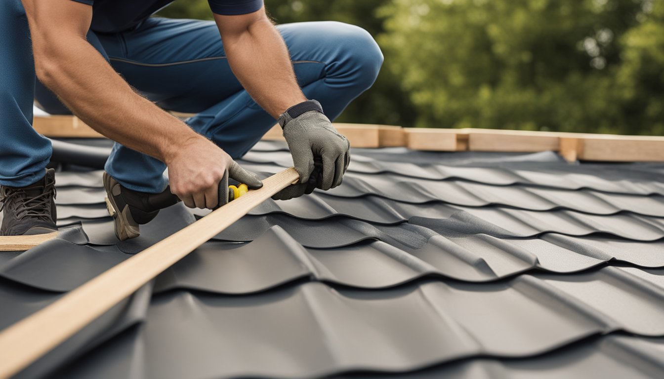 A sturdy, weather-resistant roof underlayment is being installed on a UK home, providing long-lasting protection and energy efficiency