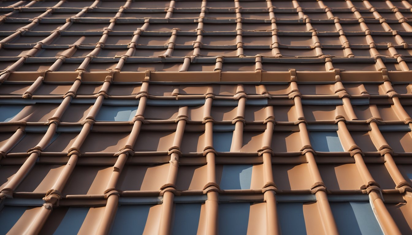 Roof being reinforced with weatherproof materials and secured with heavy-duty fasteners to withstand extreme weather conditions in the UK