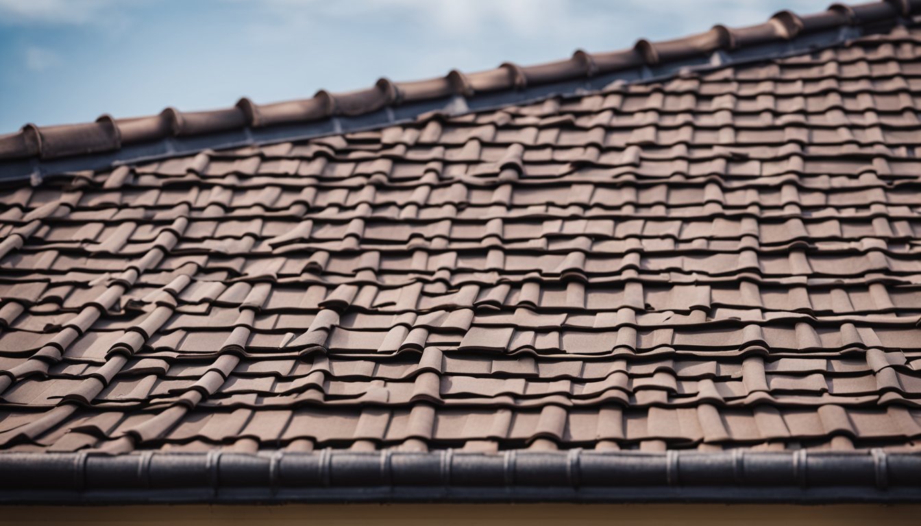 A sturdy roof with a protective coating, shielding a UK home from harsh weather. Clear skies and a well-maintained exterior convey the benefits of roof maintenance