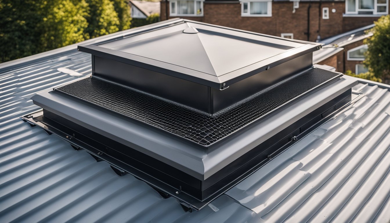 A modern ventilation system integrated into various types of UK roofs, showcasing different technologies and designs for optimal airflow