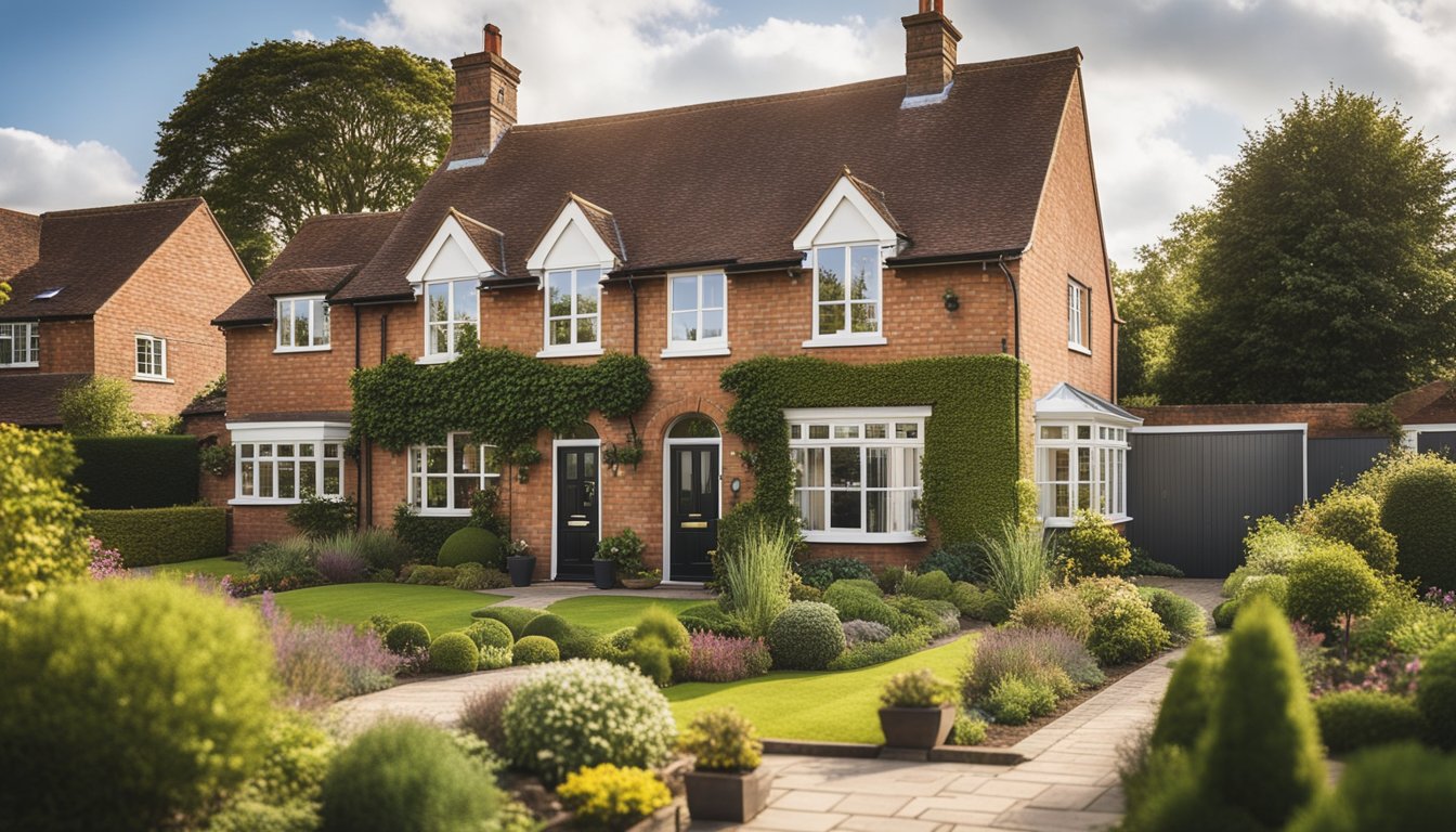 A charming UK home with dormer windows, surrounded by a well-maintained garden and modern landscaping, showcasing enhanced value and energy efficiency